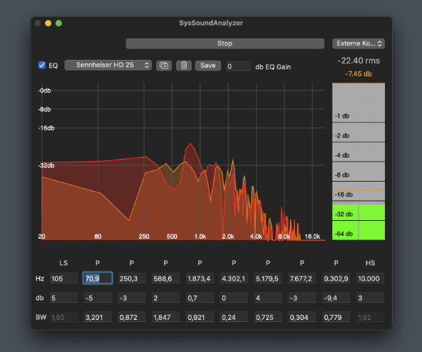 Vizzdom - macOS System Audio Spectrum and Level Analyzer